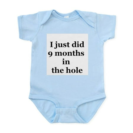 CafePress - I Just Did 9 Months In The Hole Infant Bodysuit - Baby Light Bodysuit
CafePress - I Just Did 9 Months In The Hole Infant Bodysuit - Baby Light Bodysuit