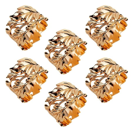 SIEYIO 6 Pcs Alloy Leaf Napkin Rings Set Handmade Maple Leaf Serviette Buckle Holder for Dining Table Wedding Party Decoration
SIEYIO 6 Pcs Alloy Leaf Napkin Rings Set Handmade Maple Leaf Serviette Buckle Holder for Dining Table Wedding Party Decoration