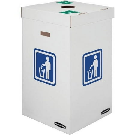 Bankers Box Waste & Recycling Bins Internal Dimensions: 18 Width x 18 Depth x 30 Height - External Dimensions: 18.4 Width x 18.4 Depth x 30.4 Height - 42 gal - Corrugated Paper - White Blue - R
Bankers Box Waste & Recycling Bins Internal Dimensions: 18 Width x 18 Depth x 30 Height - External Dimensions: 18.4 Width x 18.4 Depth x 30.4 Height - 42 gal - Corrugated Paper - White Blue - R