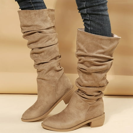 Yinguo Fashion Autumn And Winter Women Mid Calf Boots Low Heel Pointed Solid Color Suede Slip On Comfortable
Yinguo Fashion Autumn And Winter Women Mid Calf Boots Low Heel Pointed Solid Color Suede Slip On Comfortable