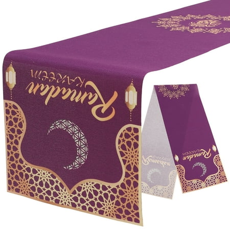 2pcs Ramadan Table Runner Holiday Dining Table Runner Restaurant Table Runner