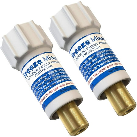 Freeze Miser 2 Pack - Outdoor Faucet Freeze Protection | Durable Replacement for Faucet Covers for Winter - Freeze Proof Outdoor Faucet Protector - Low Maintenance & Easy to Install - Saves Water
Freeze Miser 2 Pack - Outdoor Faucet Freeze Protection | Durable Replacement for Faucet Covers for Winter - Freeze Proof Outdoor Faucet Protector - Low Maintenance & Easy to Install - Saves Water