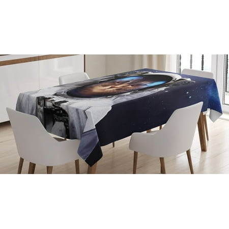 Space Cat Tablecloth Milkyway Galaxy Space Traveller Cat in Suit with Stars Backdrop Image Rectangular Table Cover for Dining Room Kitchen 60 X 84 Inches Navy Blue and White by Ambesonne
Space Cat Tablecloth Milkyway Galaxy Space Traveller Cat in Suit with Stars Backdrop Image Rectangular Table Cover for Dining Room Kitchen 60 X 84 Inches Navy Blue and White by Ambesonne