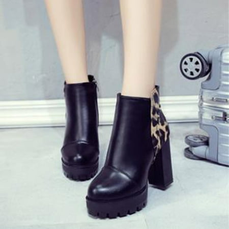 Cathalem Leopard Boots for Women Women Heel High Heel Autumn And Winter Shoes Boots Coarse Heels Short Womens Flat Boots B 6.50
Cathalem Leopard Boots for Women Women Heel High Heel Autumn And Winter Shoes Boots Coarse Heels Short Womens Flat Boots B 6.50