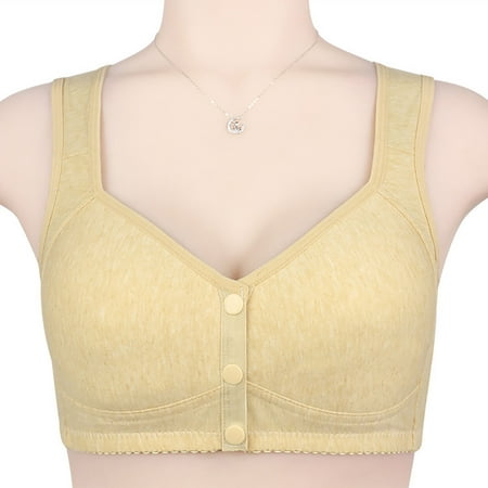 Rewenti Wireless Bras Women Bras Plus Size Front Buckle Comfortable Breathable Anti-exhaust Base Solid Non-Steel Ring Non-Magnetic Buckle Underwear Yellow 48(48)
Rewenti Wireless Bras Women Bras Plus Size Front Buckle Comfortable Breathable Anti-exhaust Base Solid Non-Steel Ring Non-Magnetic Buckle Underwear Yellow 48(48)