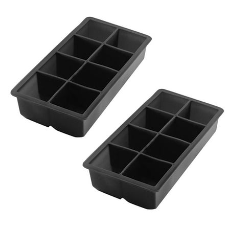 NUOLUX 2 Pcs 8-grids Silicone Ice Cube Tray Food-Grade Square Silicone Mold for Bars Kitchens Beverage Liquid (Black)
NUOLUX 2 Pcs 8-grids Silicone Ice Cube Tray Food-Grade Square Silicone Mold for Bars Kitchens Beverage Liquid (Black)