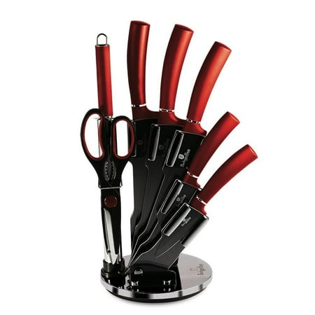 8-Piece Knife Set w/ Acrylic Stand Burgundy Collection 
8-Piece Knife Set w/ Acrylic Stand Burgundy Collection