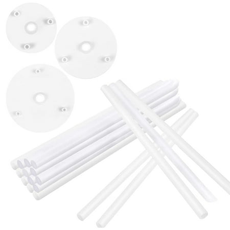 Cake Supports - Pack of 18 Cake Stands Reusable Dowel Rods Cake Supports with 3 Cake Plates for Multi-Tier Cakes
Cake Supports - Pack of 18 Cake Stands Reusable Dowel Rods Cake Supports with 3 Cake Plates for Multi-Tier Cakes