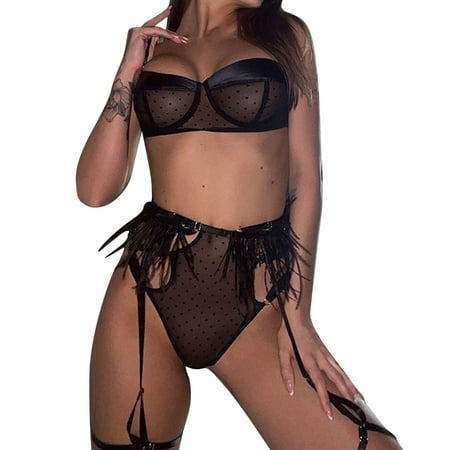 New Women Fashion Mesh Feather Stitching Technology 3PCS Underwear Lingerie Nightwear Chemise Nightie
New Women Fashion Mesh Feather Stitching Technology 3PCS Underwear Lingerie Nightwear Chemise Nightie