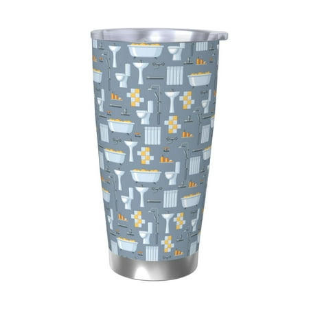 Tideii Blue Bathroom for 20OZ Car Cup Stainless Steel Cold and Hot Cup with Lid Suitable for Outdoor and Home Unisex-Without Straw
Tideii Blue Bathroom for 20OZ Car Cup Stainless Steel Cold and Hot Cup with Lid Suitable for Outdoor and Home Unisex-Without Straw