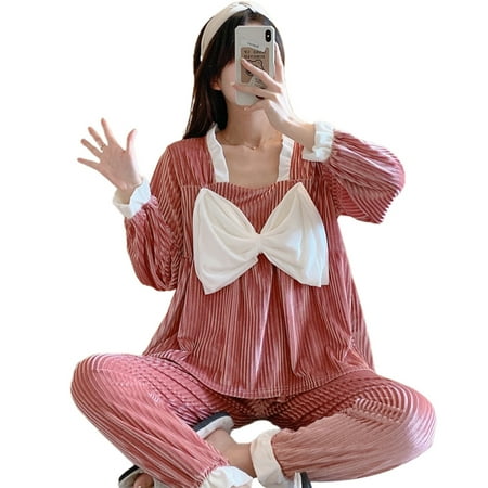 Fashion Women s Pajamas Set Long Sleeve Fleece Princess Sleepwear Casual Warming Nightgown for Autumn Winter New
Fashion Women s Pajamas Set Long Sleeve Fleece Princess Sleepwear Casual Warming Nightgown for Autumn Winter New