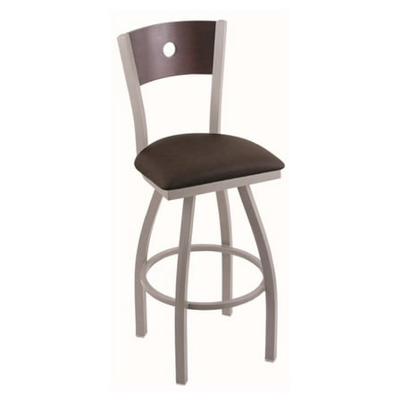 Holland Bar Stool Co Voltaire 30 in. Metal Swivel Bar Stool with Faux Leather Seat