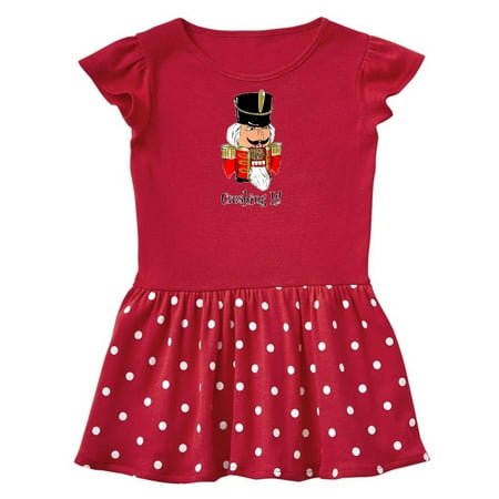 Inktastic Crushing It! Nutcracker Gift Toddler Girl Dress