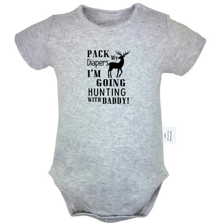 Pack My Diapers I m Going HUNTING With Daddy Funny Rompers For Babies Newborn Baby Unisex Bodysuits Infant Jumpsuits Toddler 0-24 Months Kids One-Piece Oufits (Gray 12-18 Months)
Pack My Diapers I m Going HUNTING With Daddy Funny Rompers For Babies Newborn Baby Unisex Bodysuits Infant Jumpsuits Toddler 0-24 Months Kids One-Piece Oufits (Gray 12-18 Months)