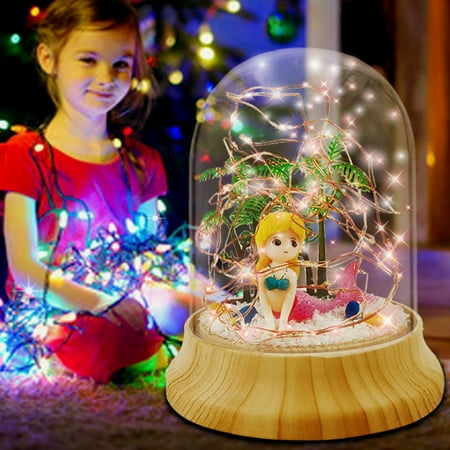 OROMYO Mermaid Terrarium Kit DIY Light-Up Mermaid Toys Night Light Make Your Own Mermaid Night Light for Kids Handmade Princess Art Crafts Set for Girls Bedroom Decor 
OROMYO Mermaid Terrarium Kit DIY Light-Up Mermaid Toys Night Light Make Your Own Mermaid Night Light for Kids Handmade Princess Art Crafts Set for Girls Bedroom Decor