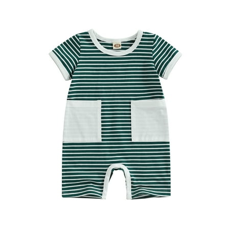 Wassery Infant Baby Boys Summer Jumpsuit Casual Stripe Print Short Sleeve Bodysuit Summer Outfit Clothes Romper with Pockets 0-18M
Wassery Infant Baby Boys Summer Jumpsuit Casual Stripe Print Short Sleeve Bodysuit Summer Outfit Clothes Romper with Pockets 0-18M