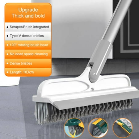 Frusde Floor Scrub Brush Floor Brush Scrubber with Long Handle Rotating Bathroom Kitchen Crevice Cleaning Brush-Green
Frusde Floor Scrub Brush Floor Brush Scrubber with Long Handle Rotating Bathroom Kitchen Crevice Cleaning Brush-Green