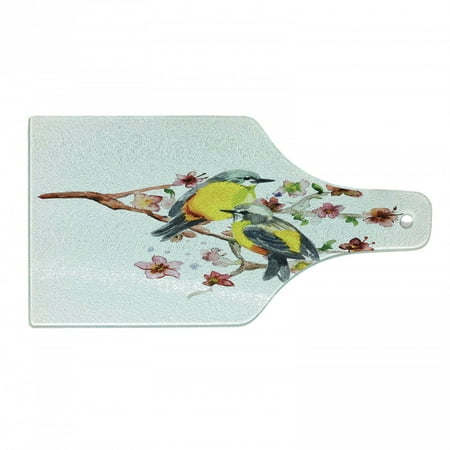 Nature Cutting Board Watercolor Style Effect Drawing of Birds on the Branches and Flowers Print Tempered Glass Cutting and Serving Board Wine Bottle Shape Brown and Yellow by Ambesonne
Nature Cutting Board Watercolor Style Effect Drawing of Birds on the Branches and Flowers Print Tempered Glass Cutting and Serving Board Wine Bottle Shape Brown and Yellow by Ambesonne