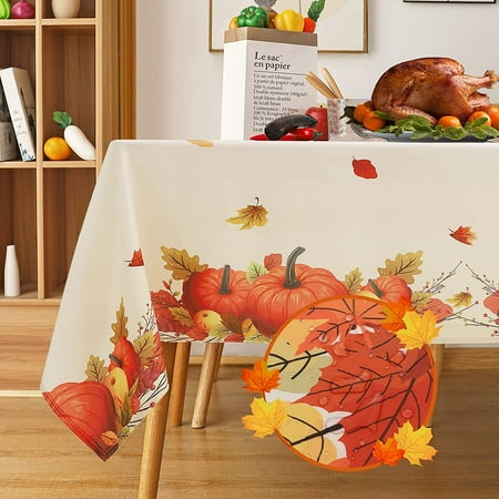 Rectangle Thanksgiving Tablecloth - Waterproof and Washable Tablecloth Fall Themed Table Cover for Holiday Dinner Party Decoration 60 x 102 inch
Rectangle Thanksgiving Tablecloth - Waterproof and Washable Tablecloth Fall Themed Table Cover for Holiday Dinner Party Decoration 60 x 102 inch