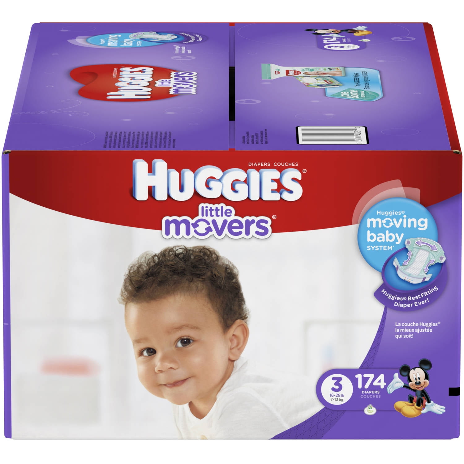 HUGGIES Little Movers Diapers, Economy Plus Pack (Choose Your Size ...