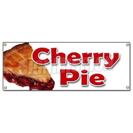 CHERRY PIE BANNER SIGN bakery cherries crust sweets pastry filling tart apple