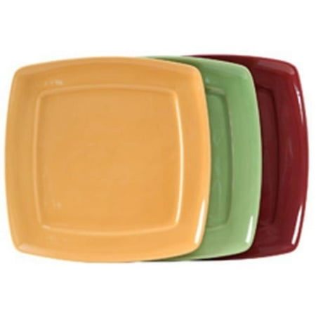 11 in. Square Plate Butter Scotch Cranberry & Pistachio - 1 Dozen