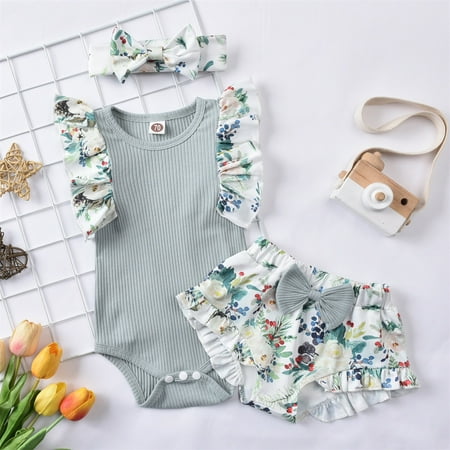 AURIGATE Toddler Kids Baby Girls Summer Green Romper +Shorts Headwear Clothes Set Clearance
AURIGATE Toddler Kids Baby Girls Summer Green Romper +Shorts Headwear Clothes Set Clearance