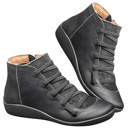Dezsed Women s Low-heeled Ankle Boots Clearance Women Casual Flat Leather Retro Lace-Up Boots Side Zipper Plus Shoe Boots Gray
Dezsed Women s Low-heeled Ankle Boots Clearance Women Casual Flat Leather Retro Lace-Up Boots Side Zipper Plus Shoe Boots Gray