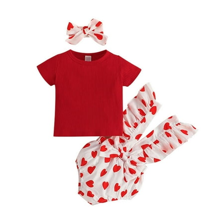 Baby Girl Valentine Outfit Crewneck Solid Color Love Heart Pattern Print Infant Newborn Clothes Suits Sets
Baby Girl Valentine Outfit Crewneck Solid Color Love Heart Pattern Print Infant Newborn Clothes Suits Sets