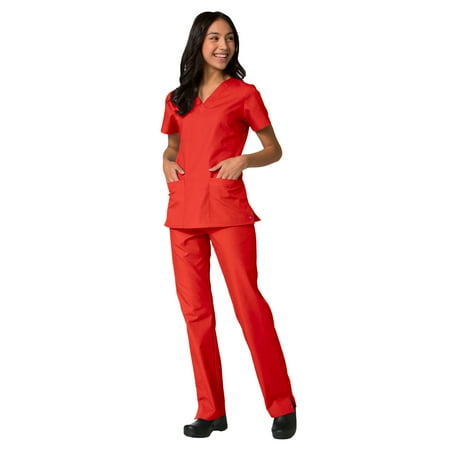 Maevn Red Panda Women s V-Neck Two Pocket Solid Top &Half Elastic Pant Scrub Set
Maevn Red Panda Women s V-Neck Two Pocket Solid Top &Half Elastic Pant Scrub Set