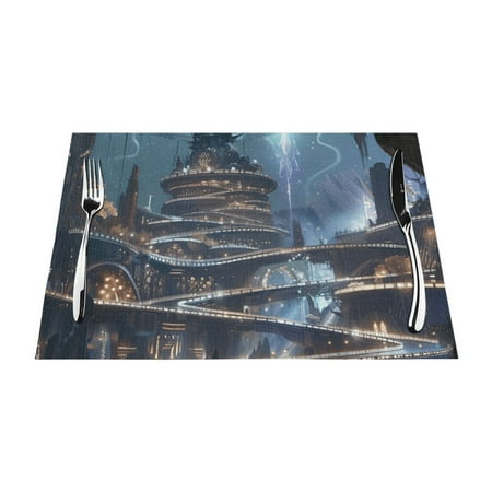 Architectural art features mat heat-resistant dining table mat washable PVC table mat woven vinyl kitchen table mat indoor anti slip and anti fouling dining mat
Architectural art features mat heat-resistant dining table mat washable PVC table mat woven vinyl kitchen table mat indoor anti slip and anti fouling dining mat