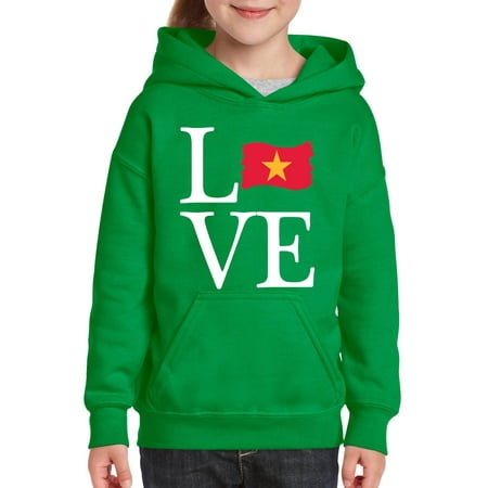 Love Vietnam Youth Hoodie Hooded Sweatshirt