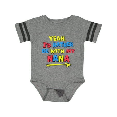 Inktastic Yeah I d Rather Be with My Nana in Red Yellow and Blue Gift Baby Boy or Baby Girl Bodysuit
Inktastic Yeah I d Rather Be with My Nana in Red Yellow and Blue Gift Baby Boy or Baby Girl Bodysuit