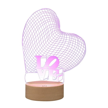 Home Decor Valentine S Day Gift 3D Night Led Colorful Gradient Remote Night Light Valentines Day Decor Pc Abs Wood
Home Decor Valentine S Day Gift 3D Night Led Colorful Gradient Remote Night Light Valentines Day Decor Pc Abs Wood