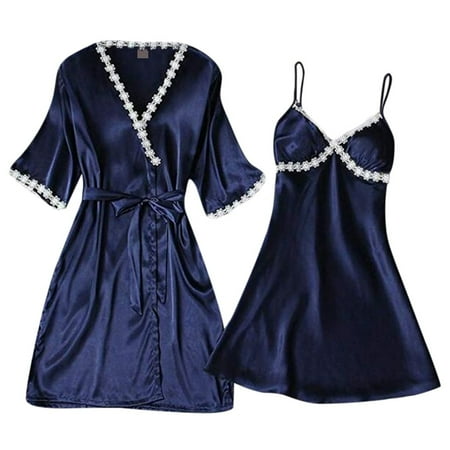 Yubatuo Lingerie for Women 2Pcs Sexy Satin Sleepwear Babydoll Lingerie Nightdress Pajamas Set
Yubatuo Lingerie for Women 2Pcs Sexy Satin Sleepwear Babydoll Lingerie Nightdress Pajamas Set