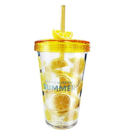 480Ml Plastic Cup Rotating Straw Cup Cute Fruit Pattern Student Plastic Water Cup Without BPA Lemon
480Ml Plastic Cup Rotating Straw Cup Cute Fruit Pattern Student Plastic Water Cup Without BPA Lemon