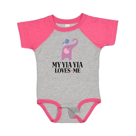 Inktastic My Yia Yia Loves Me Grandchild Gift Baby Boy or Baby Girl Bodysuit