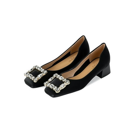 Rotosw Women Heels Pumps Mid Heel Walking Shoes Slip On Casual Loafers Comfort Chunky Dress Shoe Business Non-Slip Flats Black 5.5
Rotosw Women Heels Pumps Mid Heel Walking Shoes Slip On Casual Loafers Comfort Chunky Dress Shoe Business Non-Slip Flats Black 5.5
