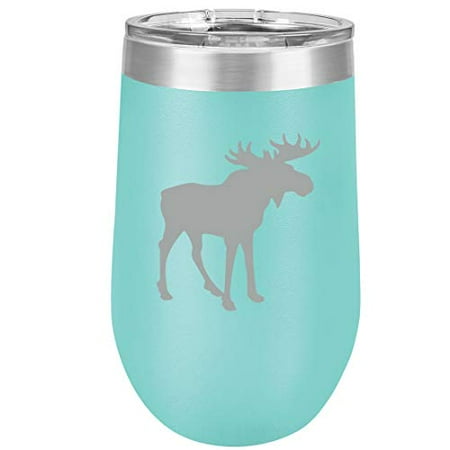 16 oz Double Wall Vacuum Insulated Stainless Steel Stemless Wine Tumbler Glass Coffee Travel Mug With Lid Moose (Teal)
16 oz Double Wall Vacuum Insulated Stainless Steel Stemless Wine Tumbler Glass Coffee Travel Mug With Lid Moose (Teal)