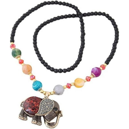 Yazoeiaing Bohemian Long Black Beaded Chain Elephant Pendant Necklace for Women Girls Q6W-170
Yazoeiaing Bohemian Long Black Beaded Chain Elephant Pendant Necklace for Women Girls Q6W-170
