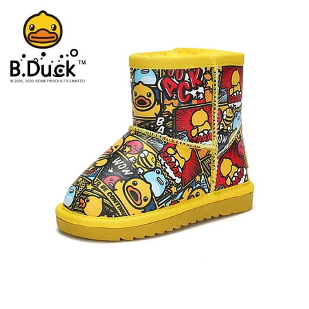 B.Duck Boys Snow Boots Soft-soled Velvet Non-Slip High Top Shoes With Cartoon Duck Print For Fall Winter New
B.Duck Boys Snow Boots Soft-soled Velvet Non-Slip High Top Shoes With Cartoon Duck Print For Fall Winter New