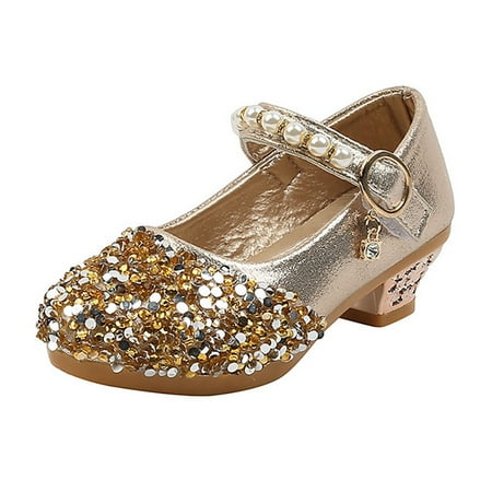 GYRATEDREAM Toddler Girl Dress Shoes Mary Jane Little Girl Low Heel Ballet Flats Princess Wedding Shoes