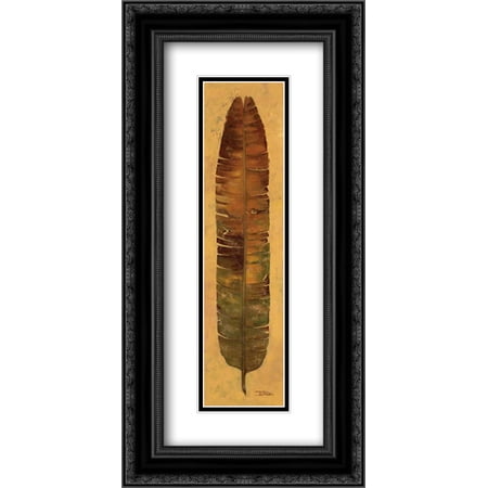 Banana Leaf III 2x Matted 12x24 Black Ornate Framed Art Print by Pinto, Patricia