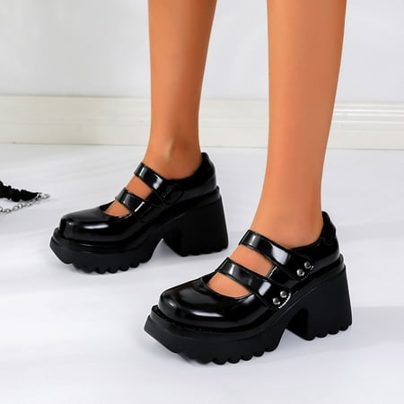 Ladies Fashion Solid Color Leather Retro Low Top Square Toe Thick High Heel Shoes
Ladies Fashion Solid Color Leather Retro Low Top Square Toe Thick High Heel Shoes