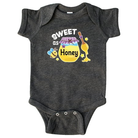 Inktastic Sweet as Honey with Honey Jar and Bee Gift Baby Girl Bodysuit