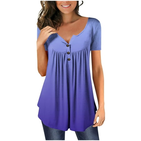 Shirts for Women Shirts for Women Womens Casual Tops V- Neck Hide Belly Short Sleeve T-Shirts Cute Flowy Tunic Blouses Crop Top White Tank Tops Women Clearance Purple S
Shirts for Women Shirts for Women Womens Casual Tops V- Neck Hide Belly Short Sleeve T-Shirts Cute Flowy Tunic Blouses Crop Top White Tank Tops Women Clearance Purple S