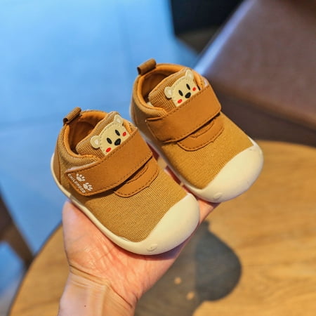 Toyella Velcro Baby Flying Knit Shoes For Boys And Girls Yellow 20cm