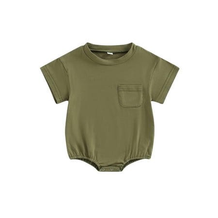 Summer Newborn Baby Clothes Infant Boy Girl Romper Solid Short Sleeve Pocket Jumpsuit Playsuit
Summer Newborn Baby Clothes Infant Boy Girl Romper Solid Short Sleeve Pocket Jumpsuit Playsuit