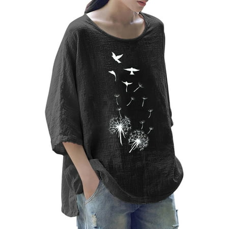 ASEIDFNSA Workout Shirts Women Sleep Tops for Women Women Summer Tops Print Cotton Blend Round Neck Three Quarter Sleeve Top
ASEIDFNSA Workout Shirts Women Sleep Tops for Women Women Summer Tops Print Cotton Blend Round Neck Three Quarter Sleeve Top