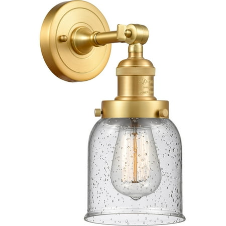 Satin Gold Tone Wall Sconces 5 Wide Steel/Cast Brass/Glass Medium Base 1 Light Fixture
Satin Gold Tone Wall Sconces 5 Wide Steel/Cast Brass/Glass Medium Base 1 Light Fixture